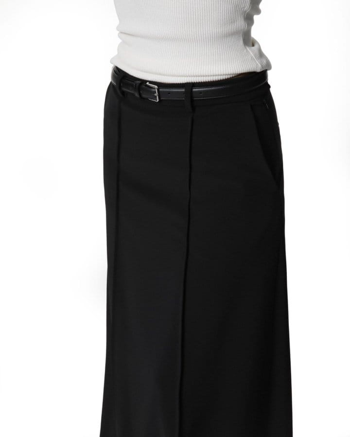 Paper Moon - Korean Women Fashion - #womensfashion - Pin Tuck Detail Maxi Flared Skirt  - 5