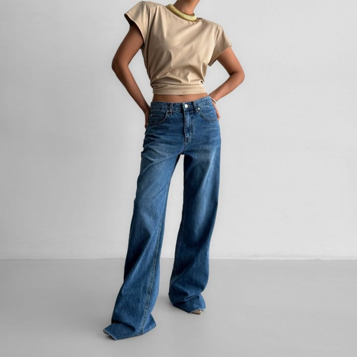 Paper Moon - Korean Women Fashion - #momslook - Premium C Classic Slim Padded T Shirt - 4