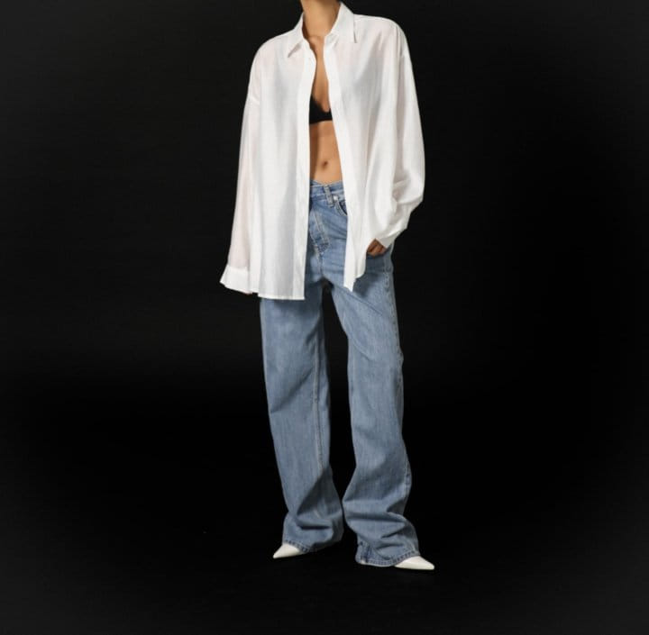 Paper Moon - Korean Women Fashion - #womensfashion - Wrap Button Fly Straight Denim Jeans - 7