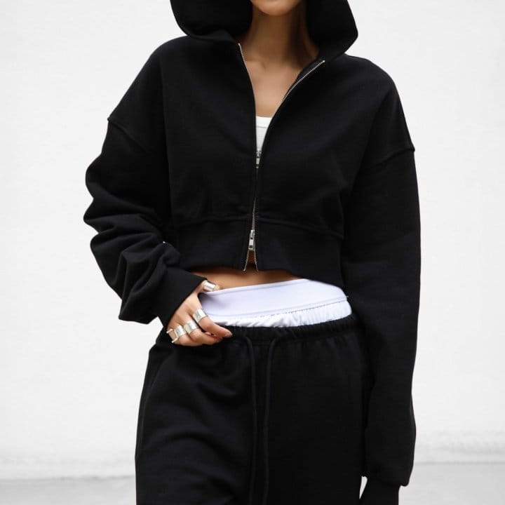Paper Moon - Korean Women Fashion - #womensfashion - Stringless Cropped Two Way Full Zipped Up Hoodie - 8