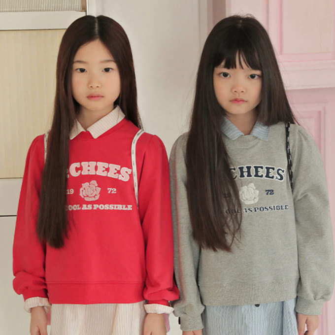 Peach-Cream - Korean Children Fashion - #kidsstore - Lovely Sweat Shirt
