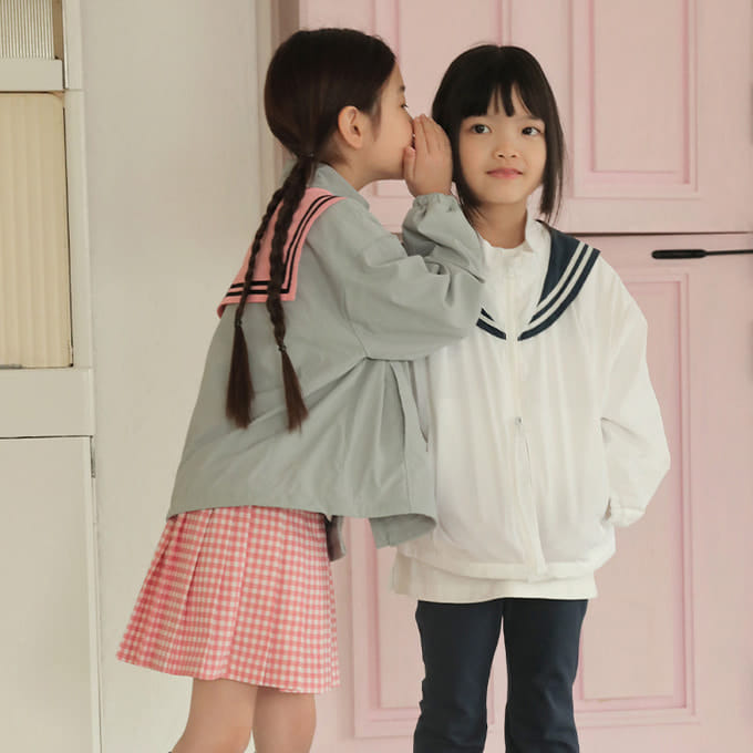 Peach-Cream - Korean Children Fashion - #kidzfashiontrend - Sailor Windbreaker Jacket