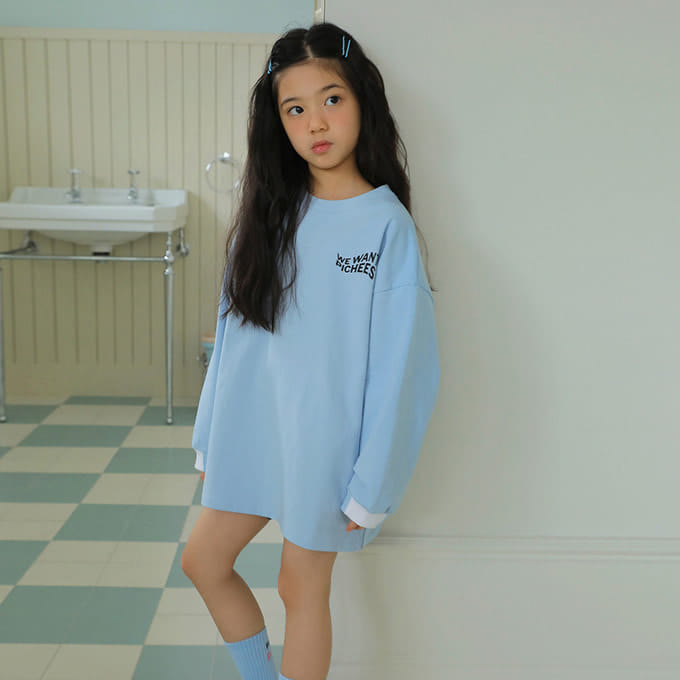 Peach-Cream - Korean Children Fashion - #prettylittlegirls - Hug Long Tee