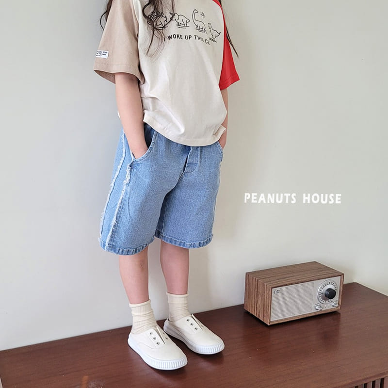 Peanuts - Korean Children Fashion - #Kfashion4kids - Slit Denim Shorts - 7
