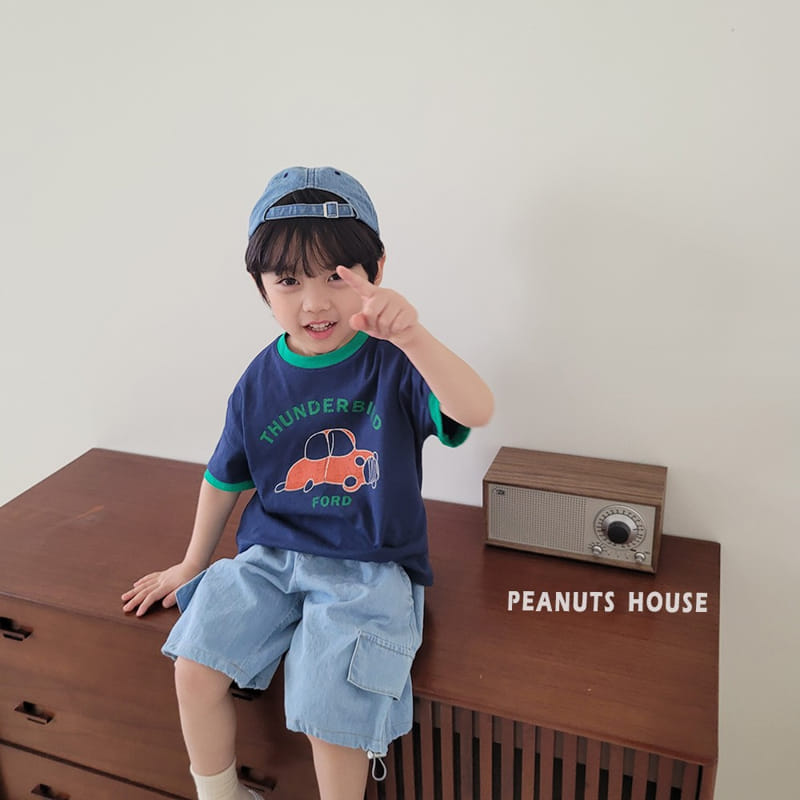 Peanuts - Korean Children Fashion - #Kfashion4kids - String Denim Cropped Shorts - 5