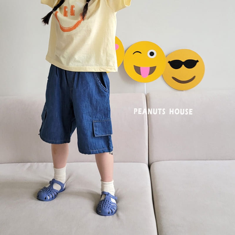 Peanuts - Korean Children Fashion - #childofig - String Denim Cropped Shorts - 10