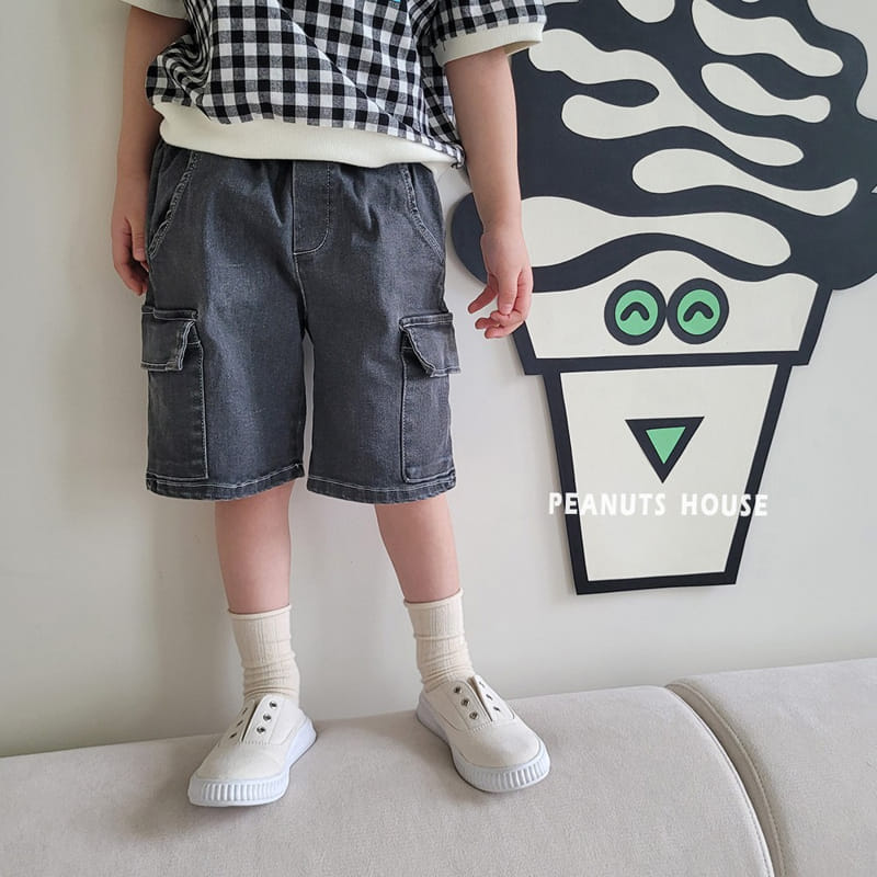 Peanuts - Korean Children Fashion - #childrensboutique - Black Denim Shorts
