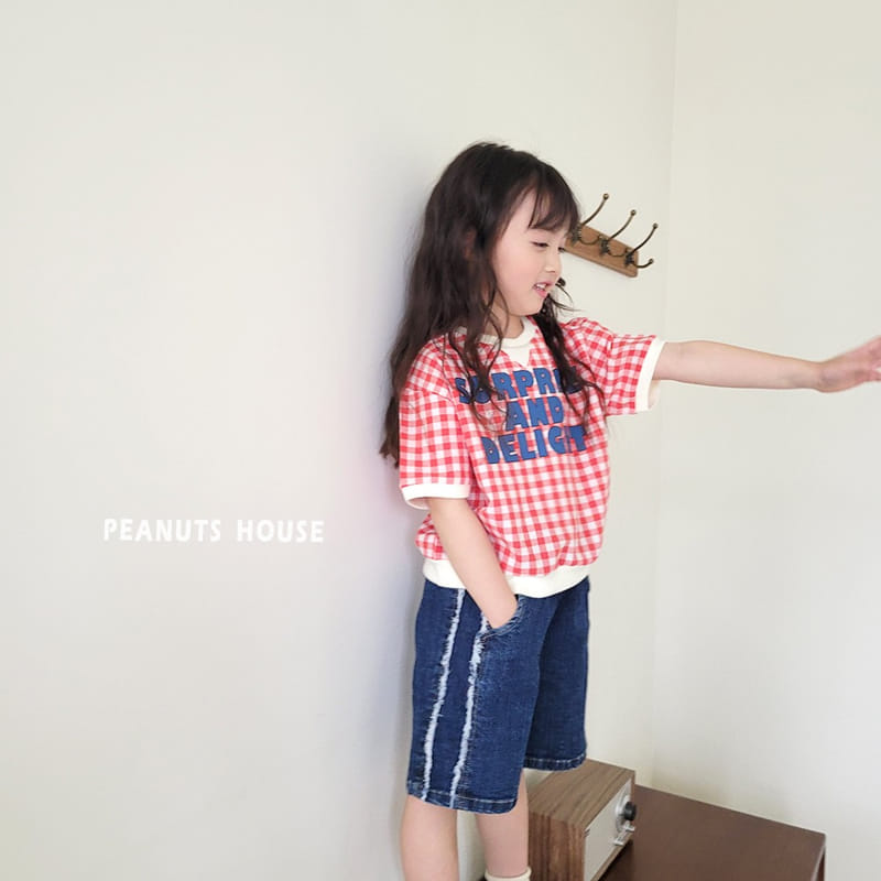 Peanuts - Korean Children Fashion - #designkidswear - Check Tee - 8