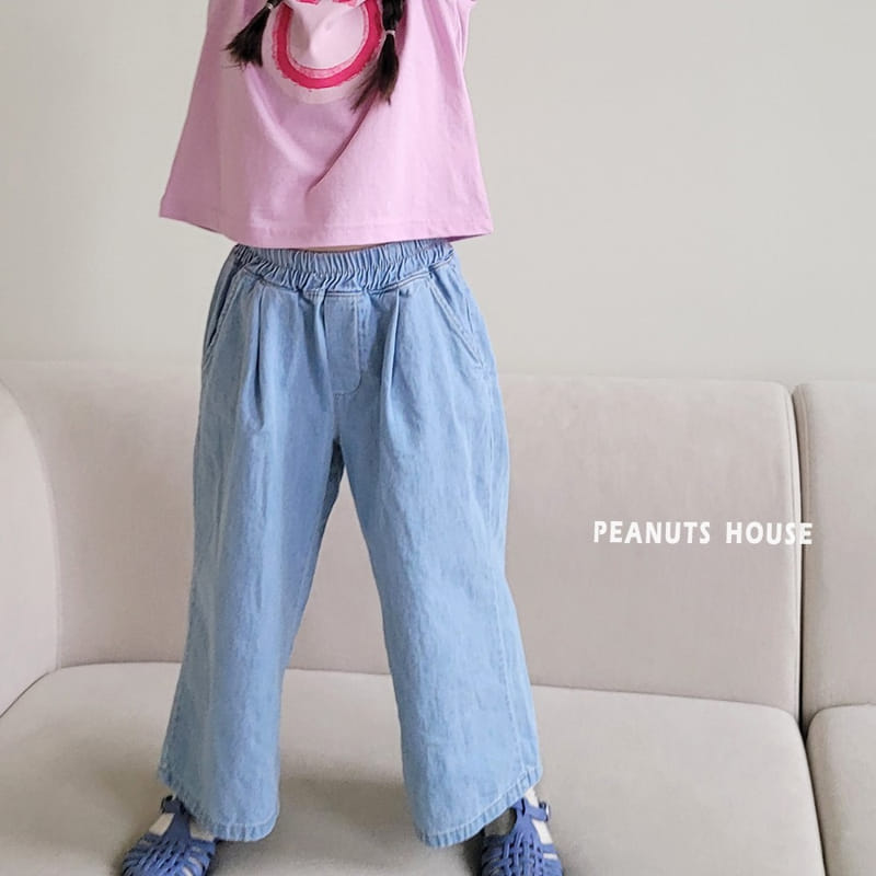 Peanuts - Korean Children Fashion - #kidsshorts - Thin Long Denim Pants