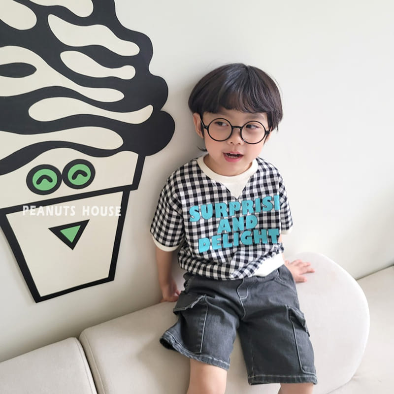 Peanuts - Korean Children Fashion - #kidsshorts - Check Tee - 11