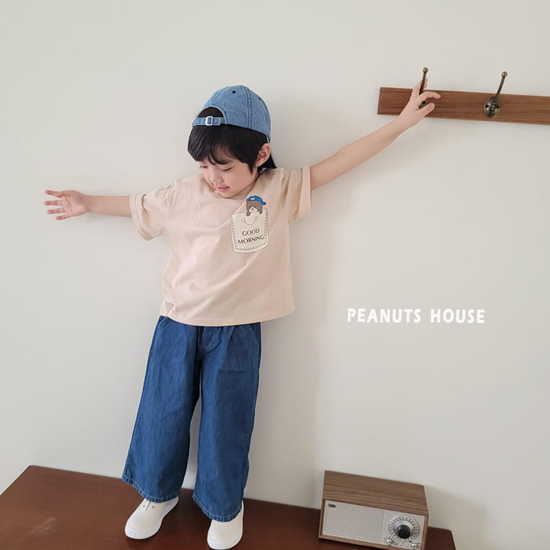 Peanuts - Korean Children Fashion - #kidsshorts - Solid Pocket Tee - 5
