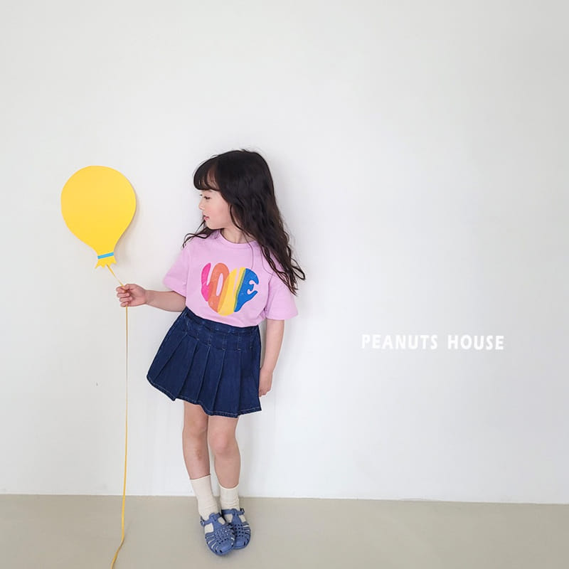 Peanuts - Korean Children Fashion - #kidsshorts - Heart Tee