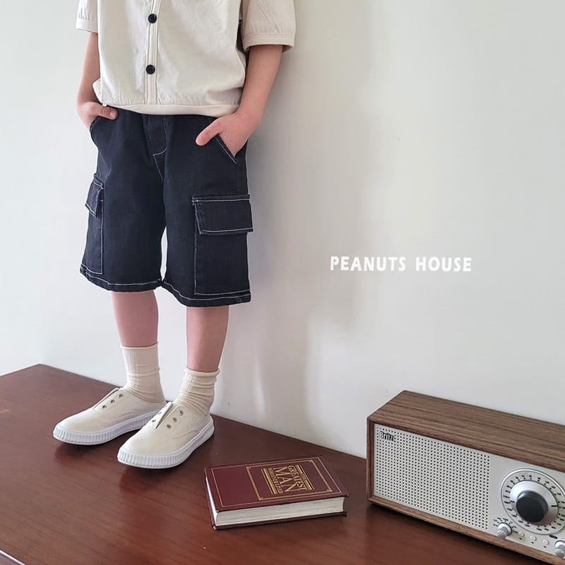 Peanuts - Korean Children Fashion - #kidzfashiontrend - Black Denim Shorts - 7