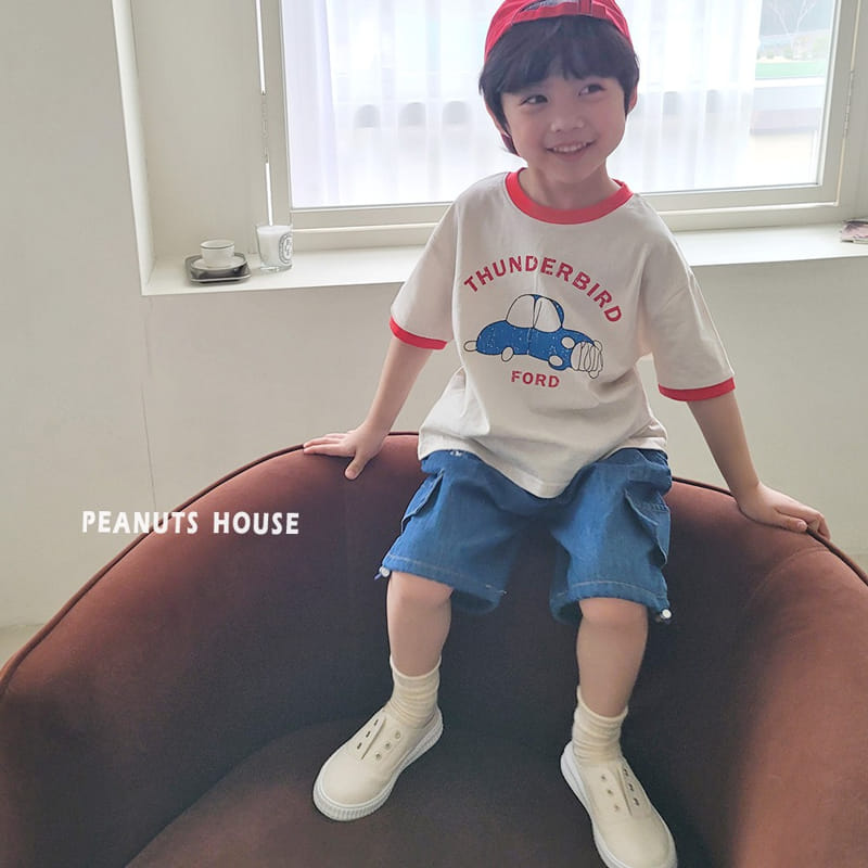 Peanuts - Korean Children Fashion - #magicofchildhood - String Denim Cropped Shorts - 7