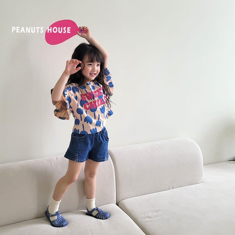 Peanuts - Korean Children Fashion - #toddlerclothing - Denim shotrs - 6