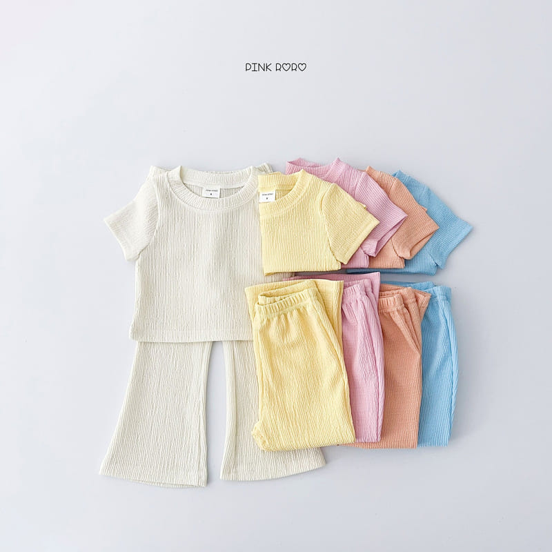 Pinkroro - Korean Children Fashion - #childrensboutique - Fresh Boots Cut Top Bottom Set - 8