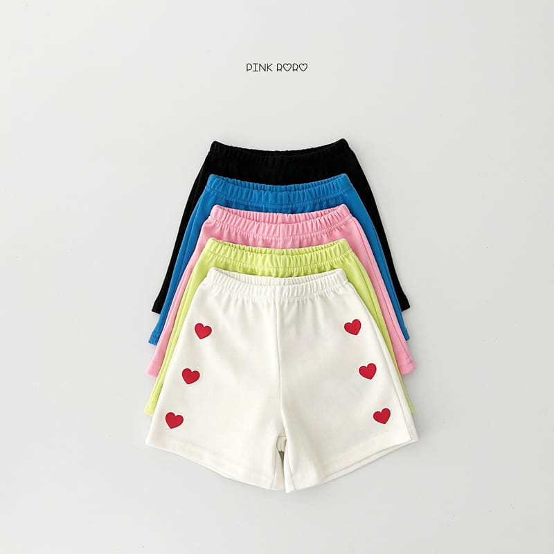 Pinkroro - Korean Children Fashion - #kidsshorts - Heart Half Pants - 3