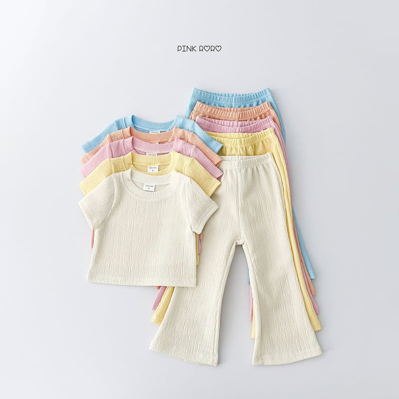 Pinkroro - Korean Children Fashion - #prettylittlegirls - Fresh Boots Cut Top Bottom Set - 4