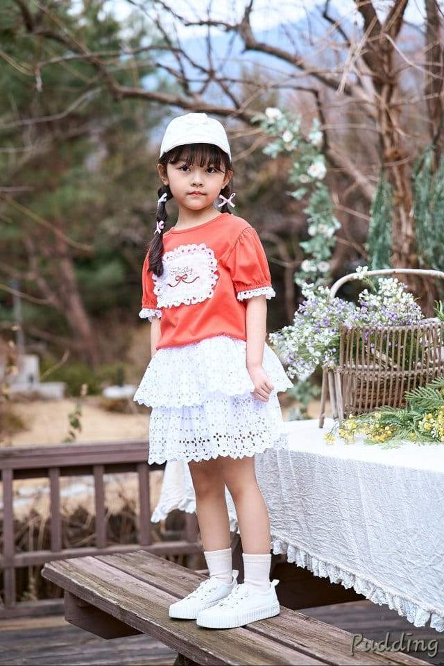 Pudding - Korean Children Fashion - #childofig - Washing Embroidery Skirt - 7