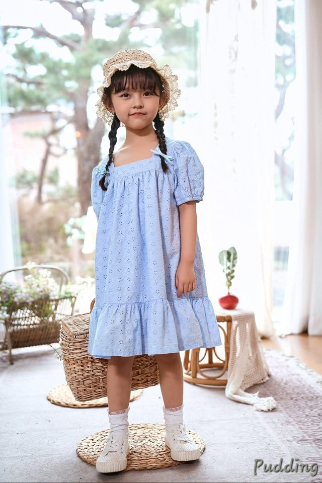 Pudding - Korean Children Fashion - #childrensboutique - Washing Embroidery One-Piece - 2