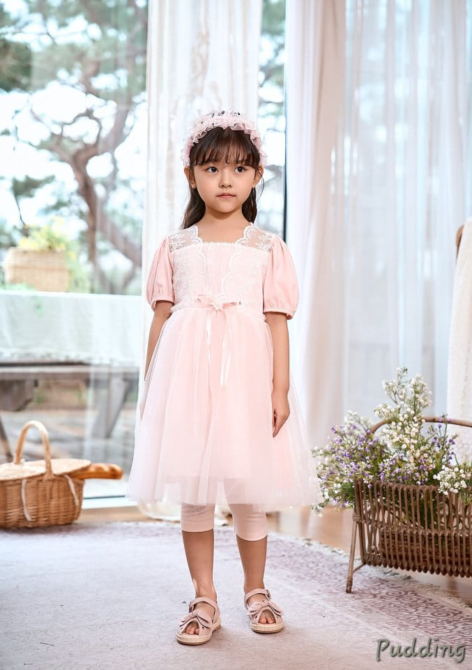 Pudding - Korean Children Fashion - #designkidswear - Lace One-Piece - 6