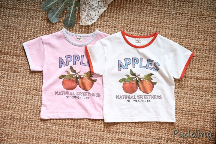 Pudding - Korean Children Fashion - #discoveringself - Apple Paint Tee