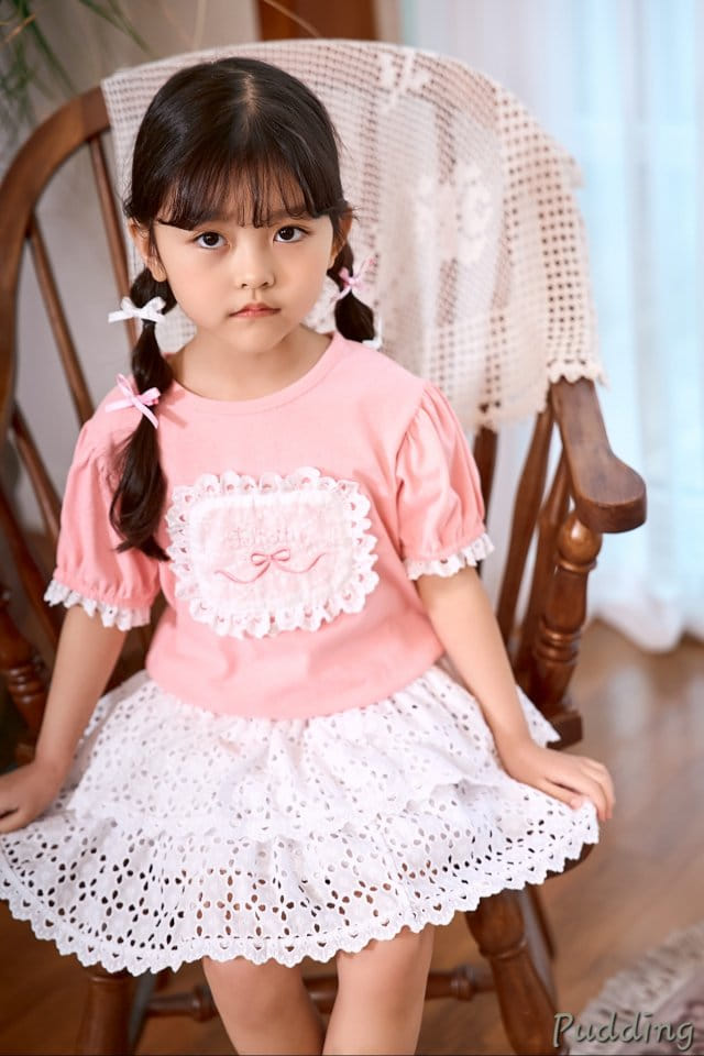 Pudding - Korean Children Fashion - #fashionkids - Washing Embroidery Skirt - 11