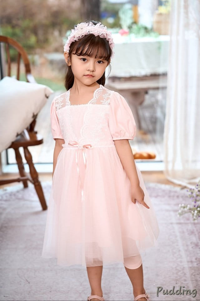 Pudding - Korean Children Fashion - #kidsshorts - Lace One-Piece - 9