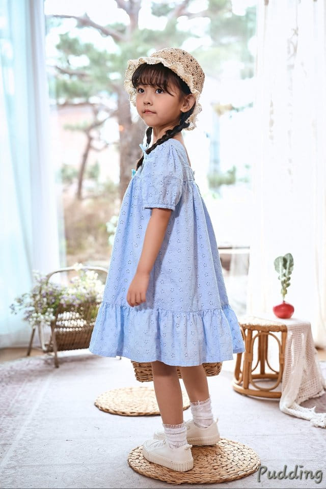 Pudding - Korean Children Fashion - #kidzfashiontrend - Washing Embroidery One-Piece - 8