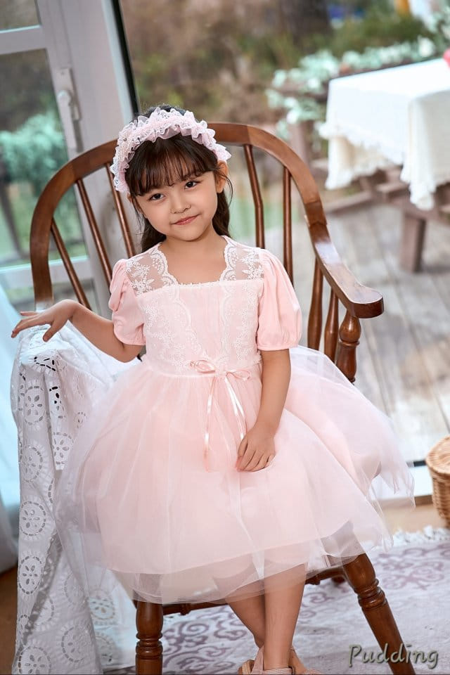 Pudding - Korean Children Fashion - #prettylittlegirls - Lace One-Piece - 2