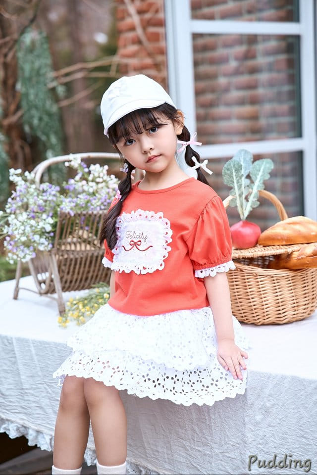 Pudding - Korean Children Fashion - #prettylittlegirls - Washing Embroidery Skirt - 3