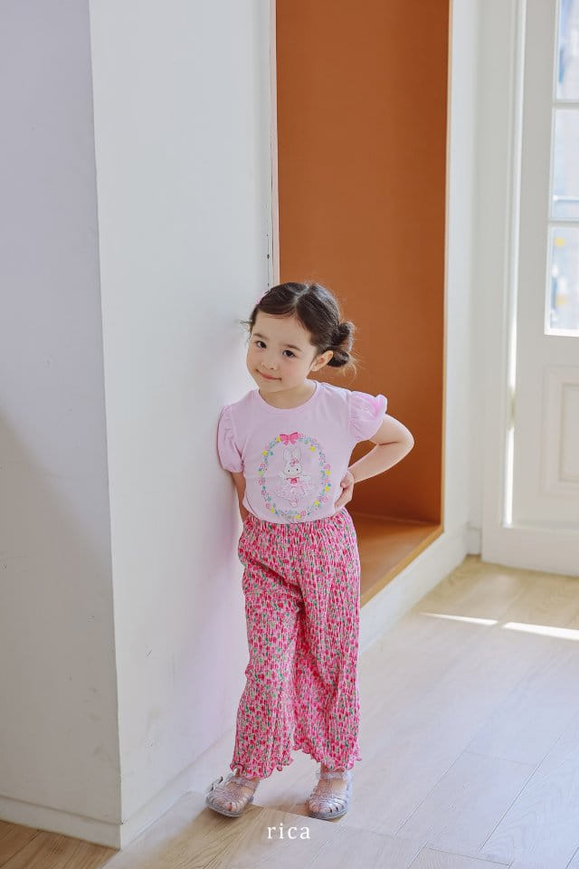 Rica - Korean Children Fashion - #childofig - Flower Wrinkle Pants - 10