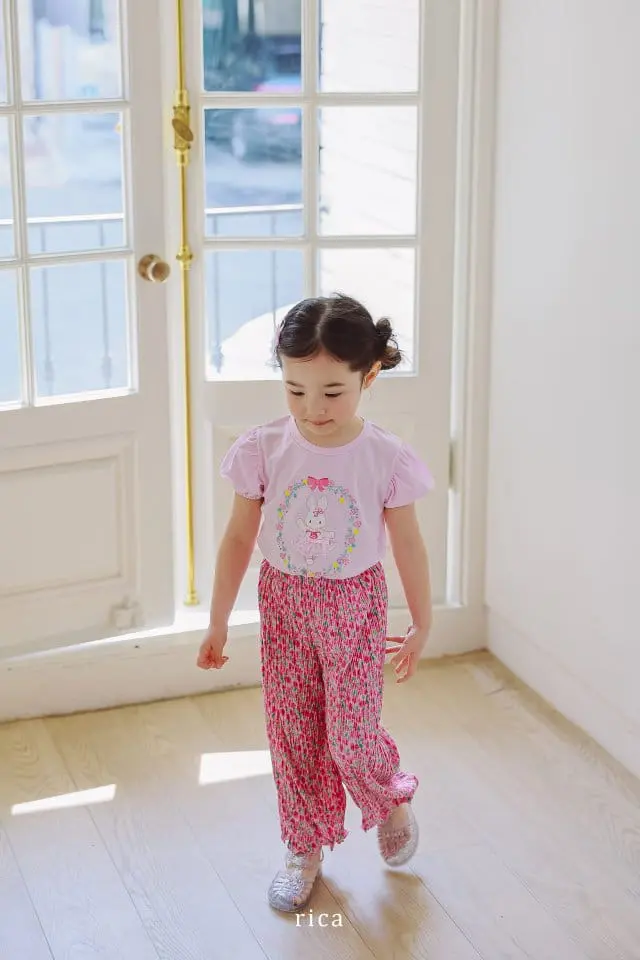 Rica - Korean Children Fashion - #childofig - Flower Wrinkle Pants - 11