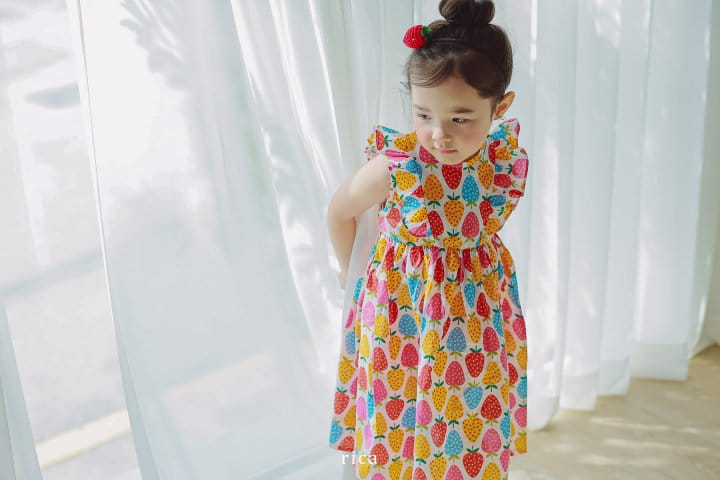 Rica - Korean Children Fashion - #prettylittlegirls - Strawberry One-Piece - 4
