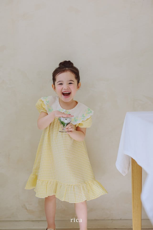Rica - Korean Children Fashion - #childrensboutique - Collar One-Piece - 2
