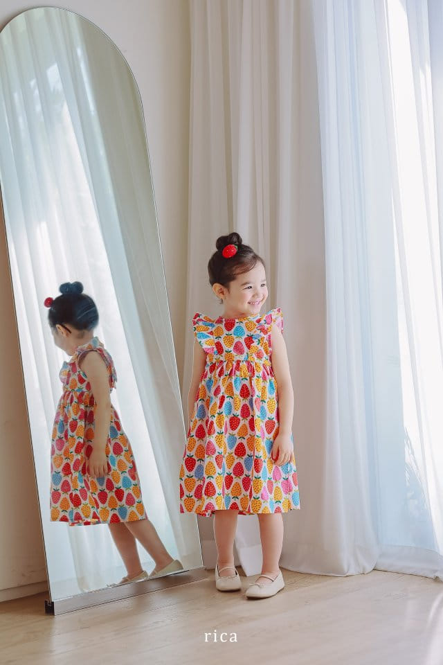 Rica - Korean Children Fashion - #designkidswear - Strawberry One-Piece - 7