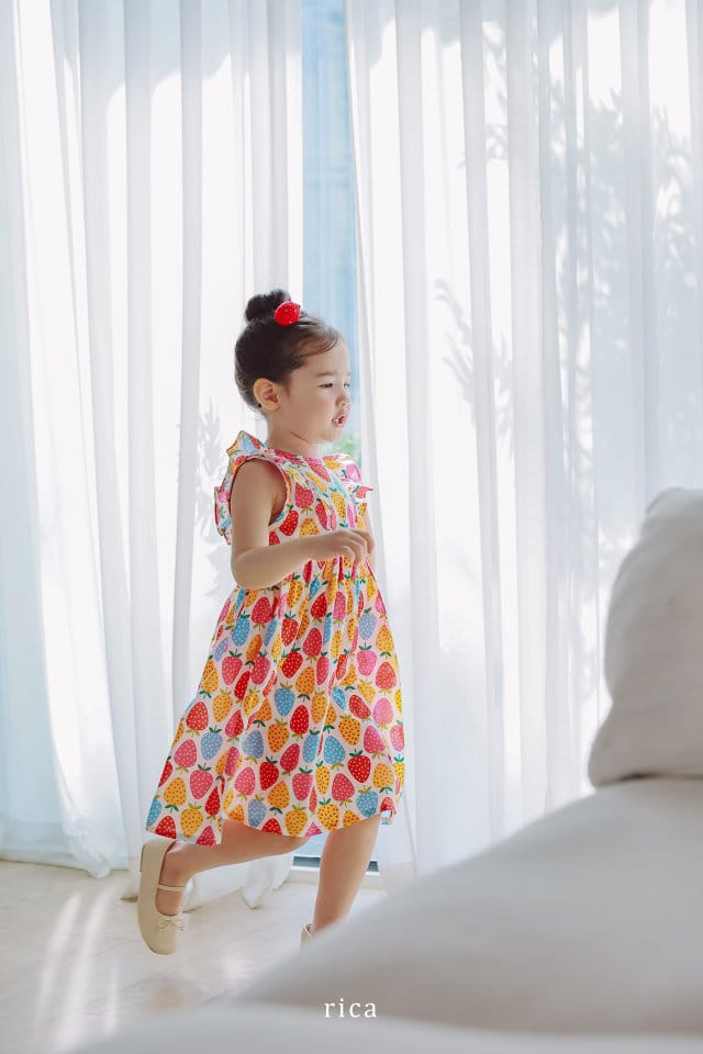 Rica - Korean Children Fashion - #discoveringself - Strawberry One-Piece - 8