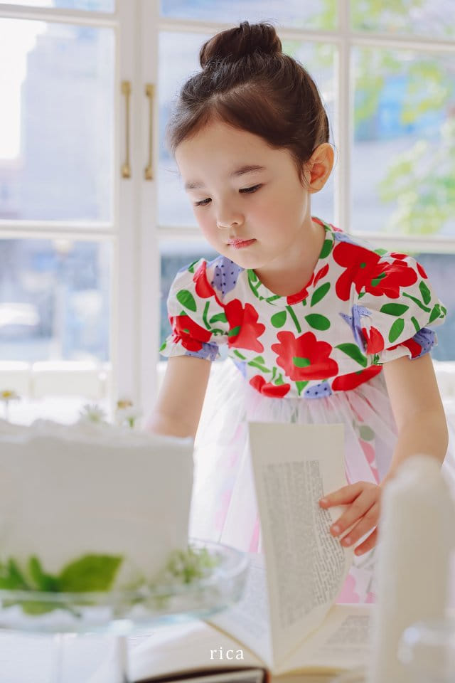 Rica - Korean Children Fashion - #kidsstore - Full Of Flowers One-Piece - 6