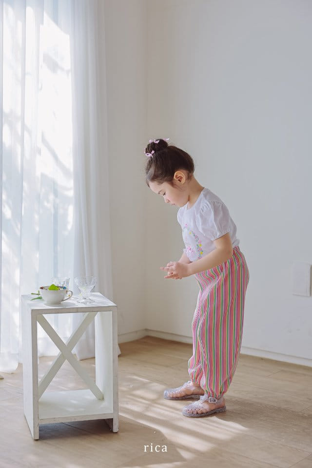 Rica - Korean Children Fashion - #kidzfashiontrend - Rainbow Wrinkle Pants - 5