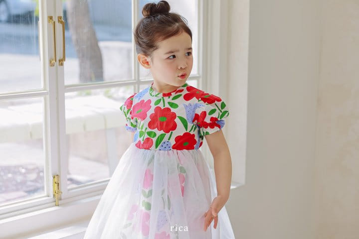 Rica - Korean Children Fashion - #magicofchildhood - Full Of Flowers One-Piece - 10