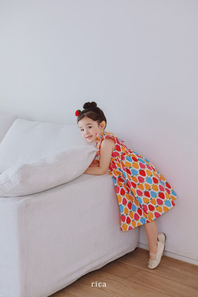 Rica - Korean Children Fashion - #magicofchildhood - Strawberry One-Piece