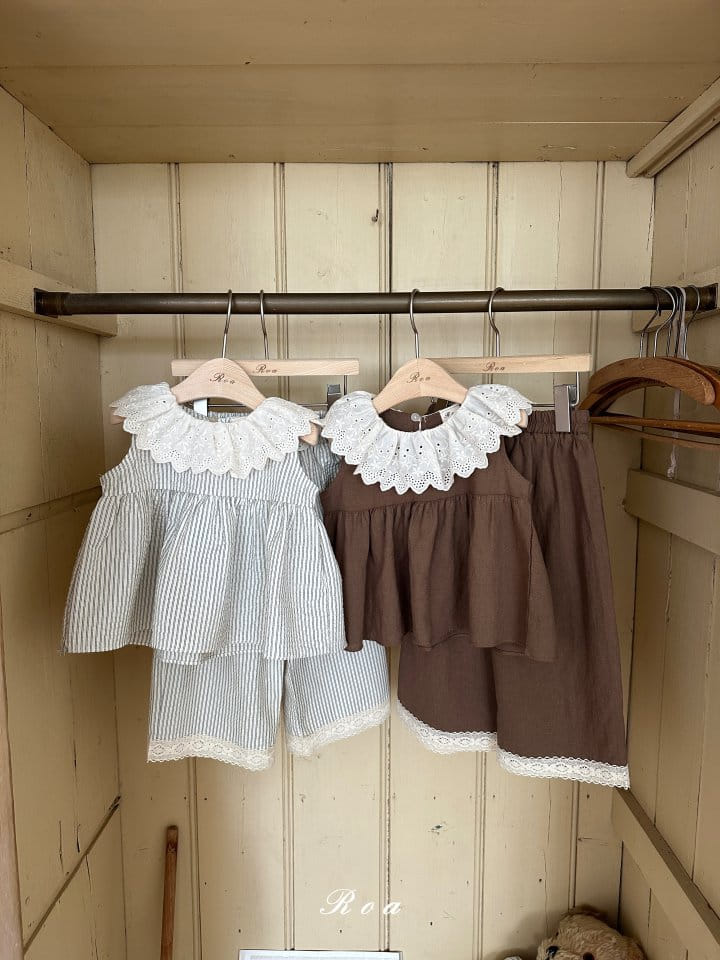 Roa - Korean Children Fashion - #toddlerclothing - Margaret Top Bottom Set - 6