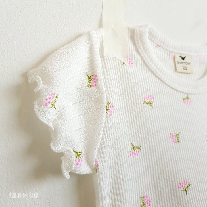 Saerobin - Korean Children Fashion - #fashionkids - Berry Flower Short Sleeve Easy Wear - 4
