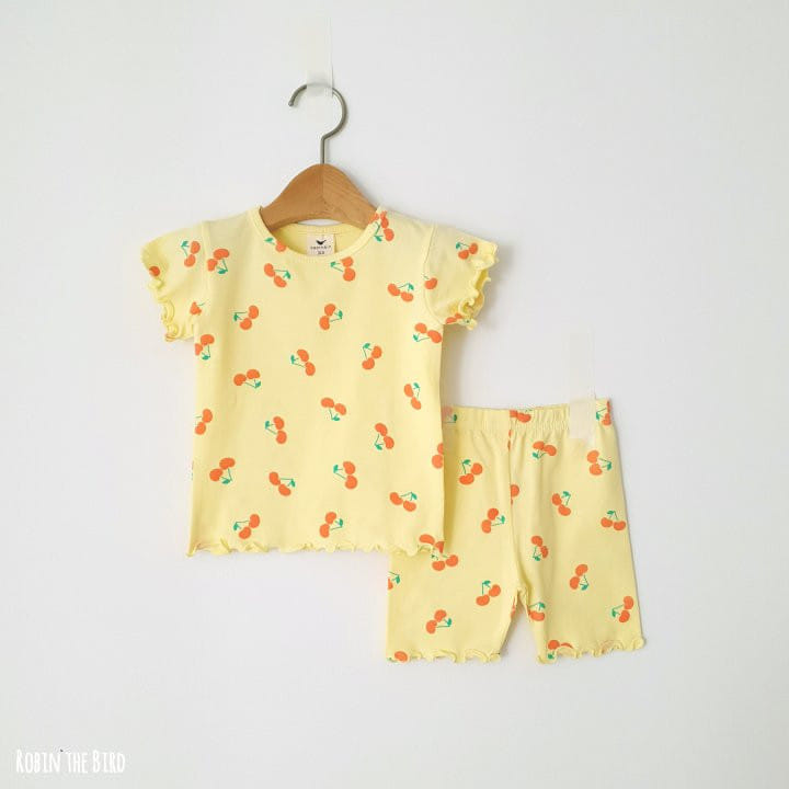 Saerobin - Korean Children Fashion - #kidsshorts - Cherry Terry Short Sleeve East Wear - 3