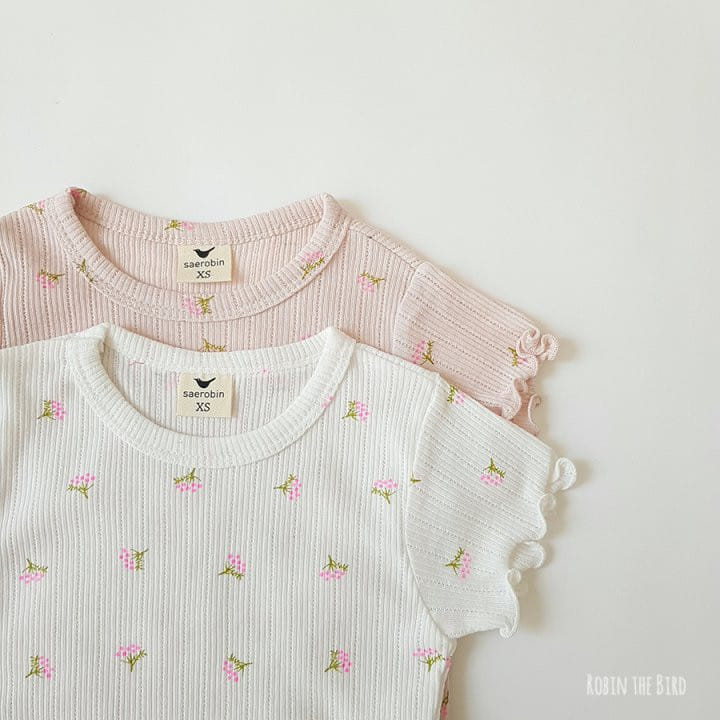 Saerobin - Korean Children Fashion - #littlefashionista - Berry Flower Short Sleeve Easy Wear - 8