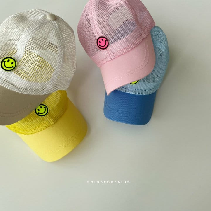 Shinseage Kids - Korean Children Fashion - #kidsshorts - Mini Smile Mesh Ball Cap - 9
