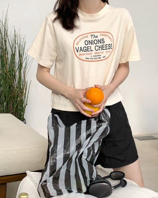Sienne - Korean Women Fashion - #momslook - Onions Crop Short Sleeve Tee - 3