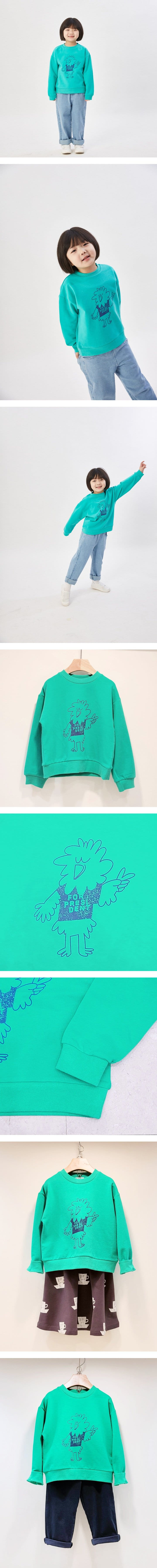T.j - Korean Children Fashion - #discoveringself - Bird Sweatshirt - 2