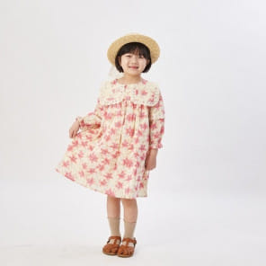 T.j - Korean Children Fashion - #discoveringself - Lui Floral One-Piece