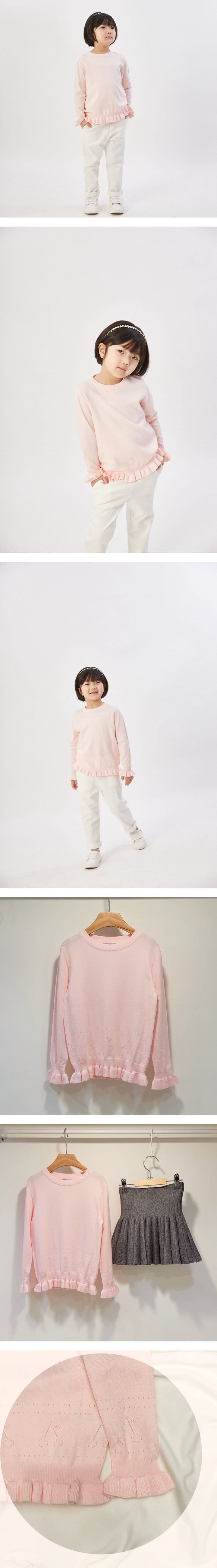 T.j - Korean Children Fashion - #magicofchildhood - Cherry Punching Knit - 2
